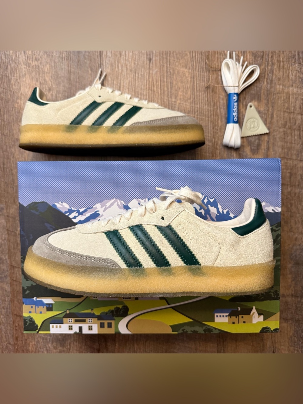 Adidas x Ronnie Fieg x Clarks 8th Street Samba Chalk White